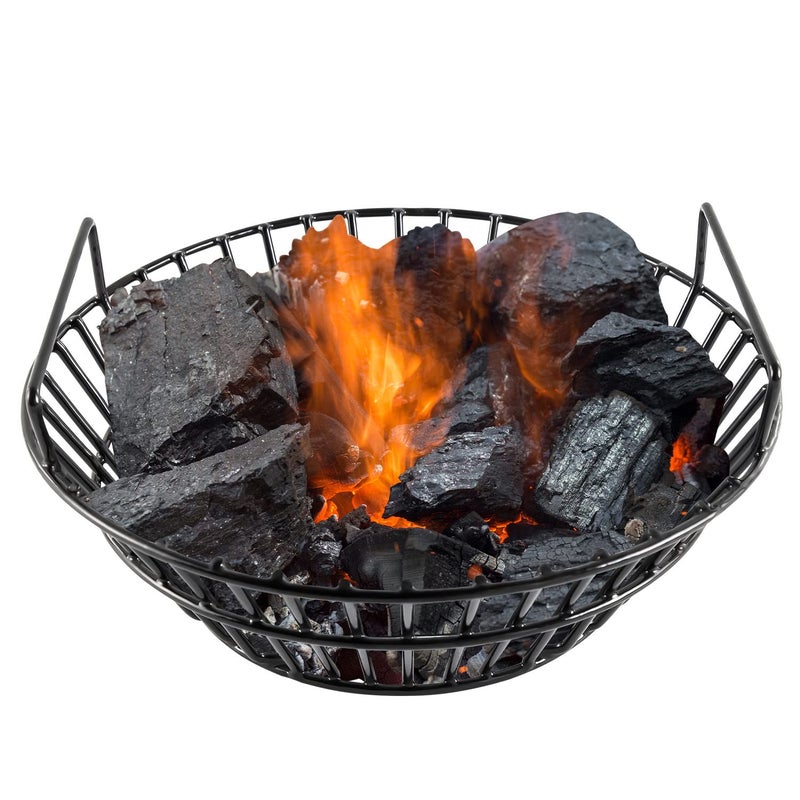 DELSbbq Porcelain Steel Charcoal Ash Basket Fits for Large Big Green Egg Grill, Kamado Joe Classic, Pit Boss, Louisiana Grills, Primo Kamado Grill and Large Grill Dome - Image 5
